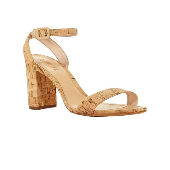 SCHUTZ - Bebethy Cork Ankle Strap Block Heel Sandals Sz 9 - Picture 1 of 10